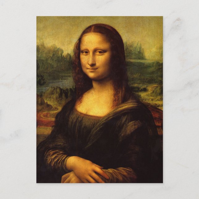 Carte Postale Léonard de Vinci, Mona Lisa (Devant)