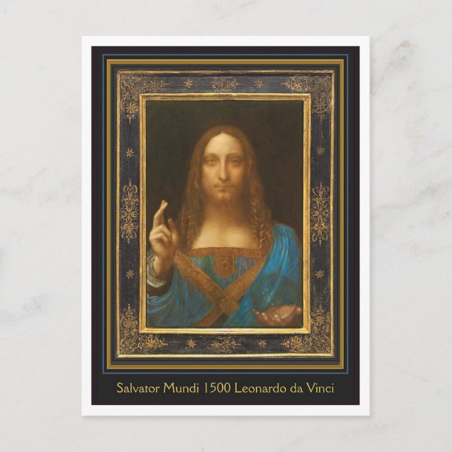 Carte postale Leonardo da Vinci 1500 Salvator Mund (Devant)