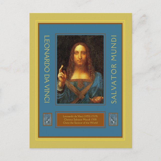 Carte postale Leonardo da Vinci 1500 Salvator Mund (Devant)