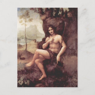 Carte Postale Leonardo da Vinci Bachus 1511-1515 Technique Holz