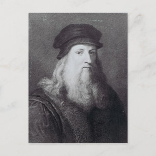 Carte Postale Leonardo da Vinci, gravé par Raphael