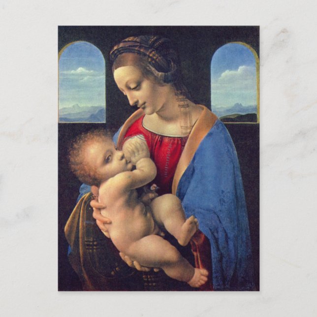 Carte Postale Leonardo da Vinci - Madonna (Devant)