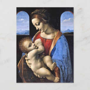 CARTE POSTALE LEONARDO DA VINCI MÈRE MARY & JESUS POSTCARD