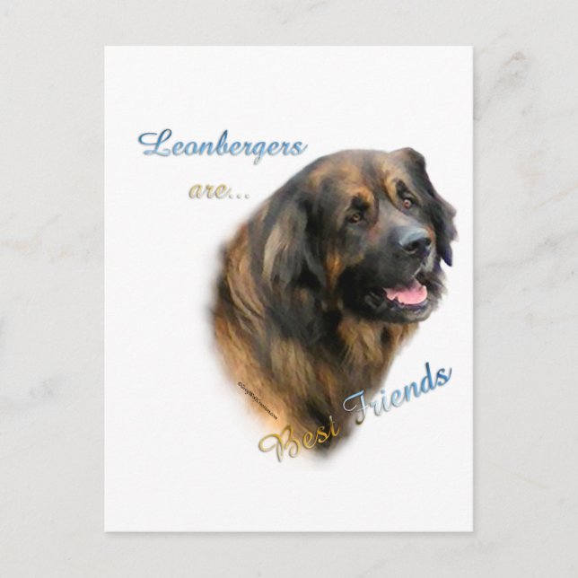 Carte Postale Leonberger Best Friend 2 (Devant)