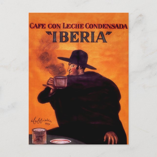 Carte Postale Leonetto Cappiello Iberia Café Publicité (Devant)