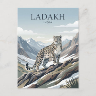 Carte Postale Léopard des neiges, Ladakh Inde