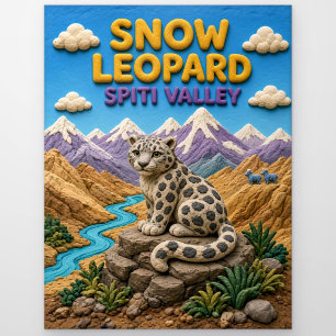 Carte Postale Léopard des neiges Spiti Valley Moderne KlayKoo