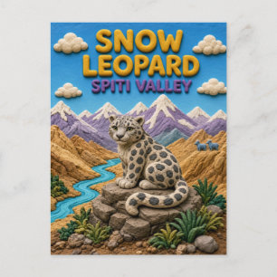 Carte Postale Léopard des neiges Spiti Valley Moderne KlayKoo