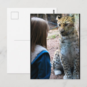 Carte Postale Léopard et enfant
