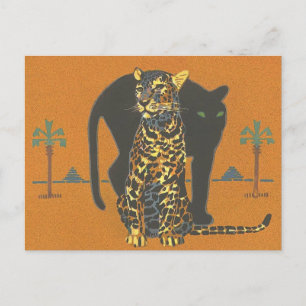 Carte Postale Leopard et Panther
