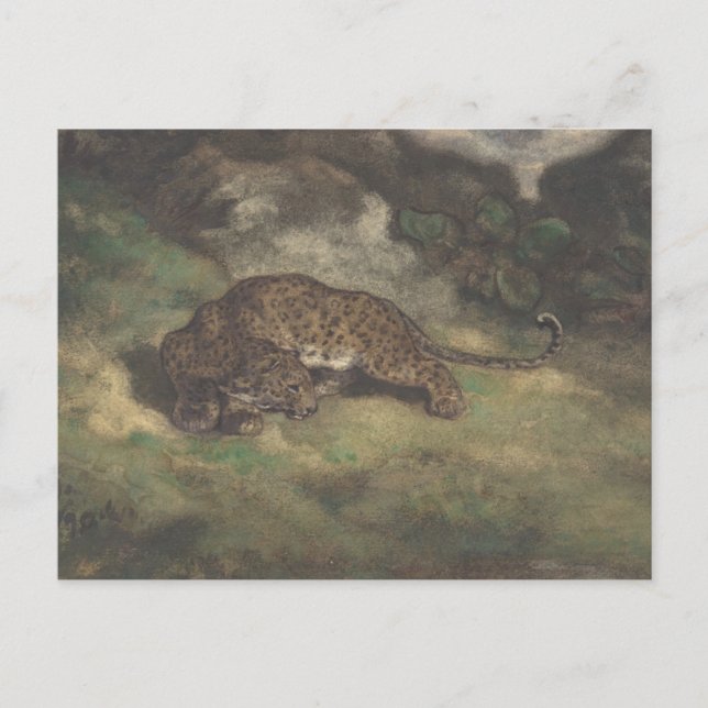 Carte Postale Leopard et Serpent (Devant)