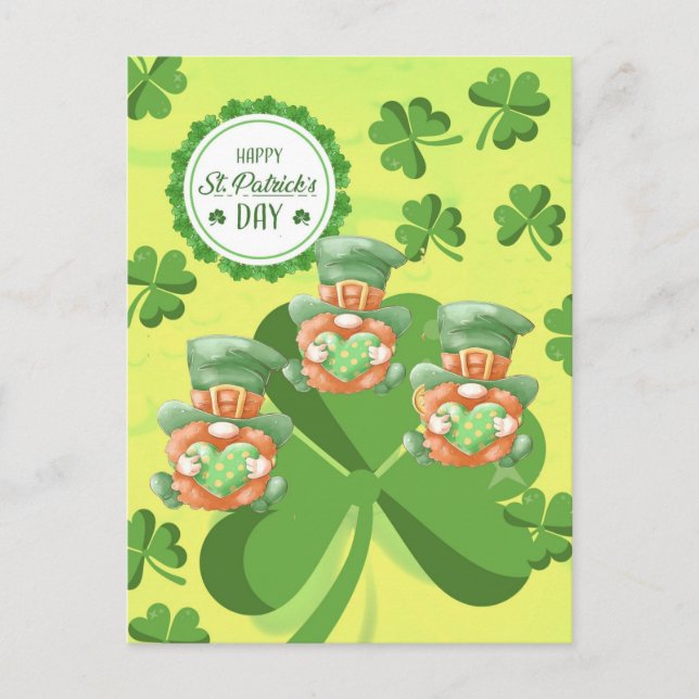 Carte Postale Leprachauns en marche ! Jour de la St Patrick (Devant)