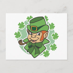 Carte Postale Leprechaun Dessin Saint Patrick