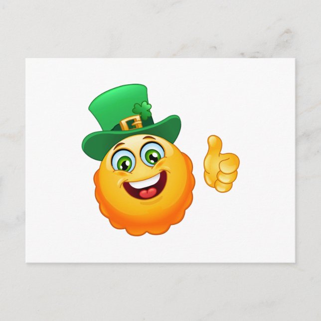 Carte Postale leprechaun emoji (Devant)