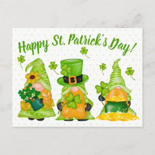 Carte Postale Leprechaun Gnome Dots Happy St. Patrick's Day Post