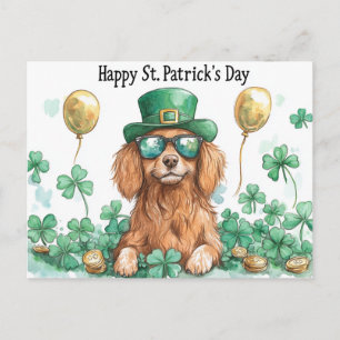 Carte Postale Leprechauns sur camion en or complet feuilles de C