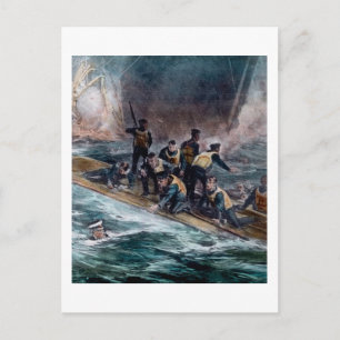Carte Postale L'équipage Titanic du SGR s'échappe des puits de B