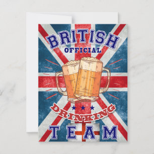 Carte Postale L'équipe de boisson officielle britannique. Bière