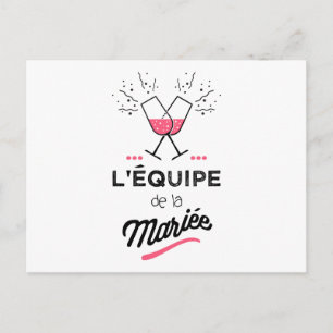 Carte Postale L'Équipe de la mariée