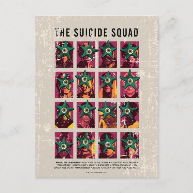 Carte Postale L'équipe du suicide | Édition Starro Squad (Devant)