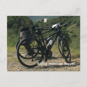 Carte Postale L'Équitation À Vélo Me Rend Heureux