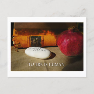 Carte Postale L'erreur est humaine. Errare Humanum Est. Latin.