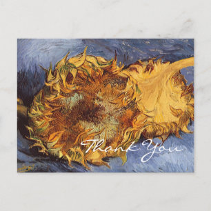 Carte Postale Les 2 Tournesols coupés de Van Gogh
