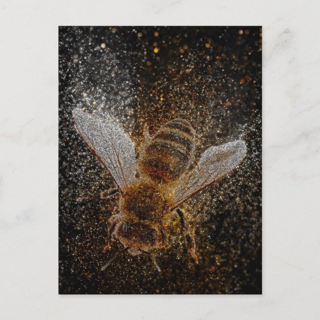 Carte Postale Les abeilles tombées sont magiques (Devant)
