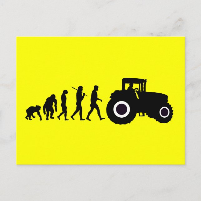 Carte Postale Les agriculteurs Évolution de l'agriculture Tracte (Devant)