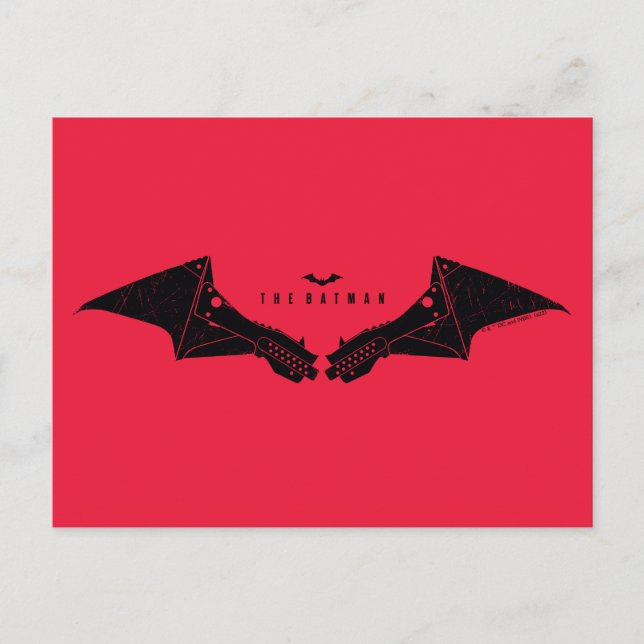 Carte Postale Les ailes de chauve-souris mécaniques de Batman (Devant)