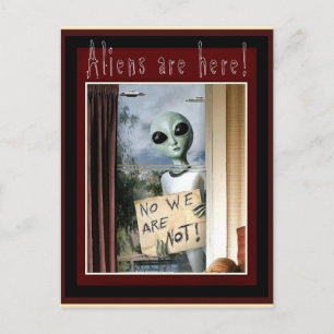 Carte Postale Les Aliens sont ici ! -
