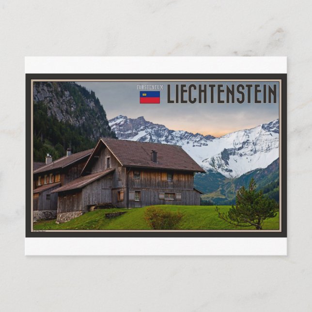 Carte Postale Les Alpes du Liechtenstein (Devant)