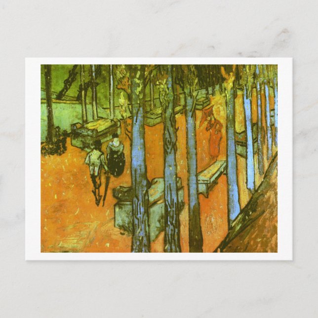 Carte Postale Les Alyscamps : Feuilles d'automne, Vincent Van Go (Devant)
