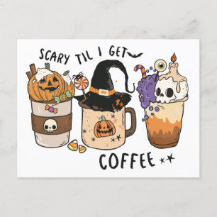 Carte Postale Les amateurs de café Drôle Halloween Salutation so
