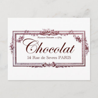 Carte Postale Les amateurs de chocolat.... amour pour l'art vint