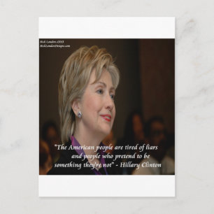 Carte Postale Les Américains d'Hillary Clinton sont fatigués
