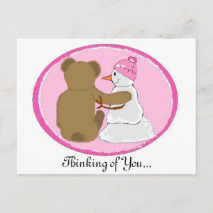 Carte Postale Les amis de la neige pensent à vous