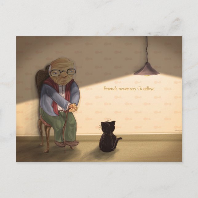 Carte Postale Les amis ne disent jamais adieu (Devant)