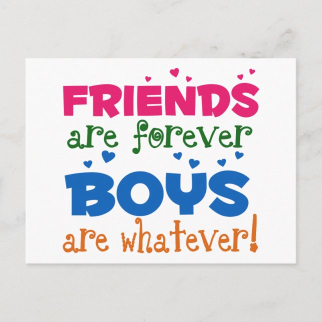 Carte Postale Les amis sont pour toujours (Devant)