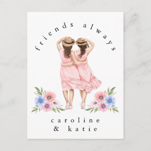 Carte Postale Les Amis Toujours Les Filles Illustration Citation