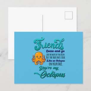 Carte Postale Les amis viennent et partent comme les vagues de l