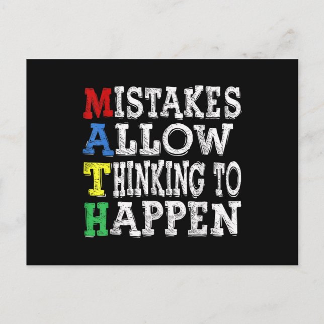 Carte Postale Les Amoureux Des Maths Enseignants Permettent De P (Devant)