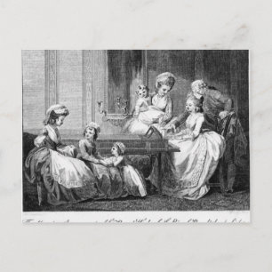 Carte Postale Les Amusements du matin de la famille royale