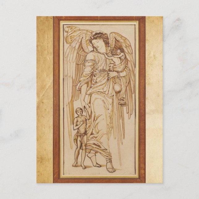 Carte Postale Les anges de la hiérarchie Angeli par Burne Jones (Devant)