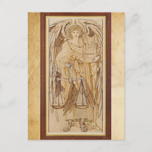 Carte Postale Les Anges de la Hiérarchie Trônes par Burne-Jones