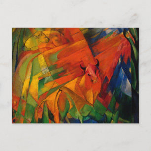 Carte Postale Les animaux dans un paysage par Franz Marc