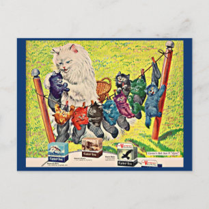 Carte Postale Les années 1940 Carter’s Ink and mama cat and kitt