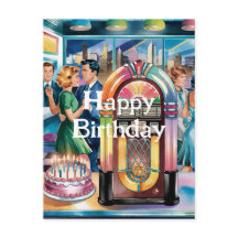 les années 50 Vintage Retro Jukebox, Diner, Gâteau