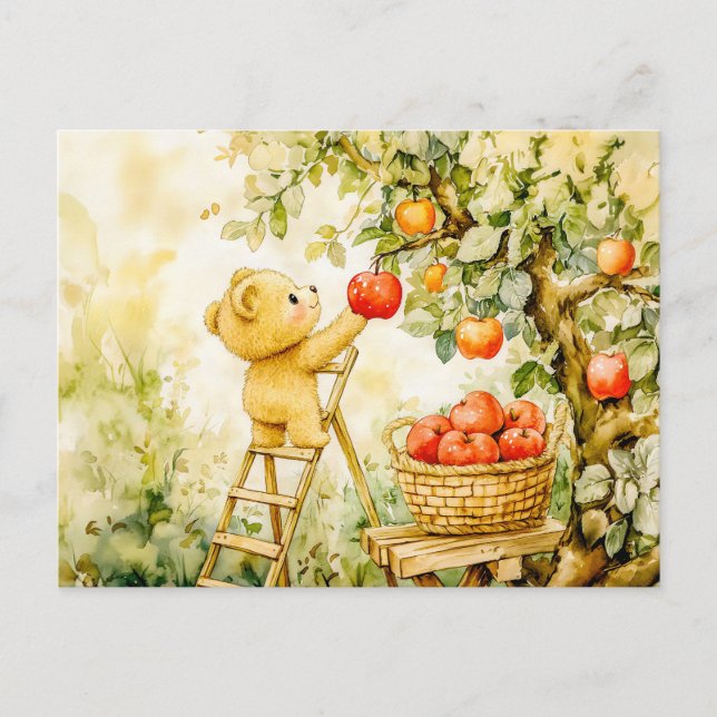 Carte Postale Les Apples de Teddy Bear (Devant)