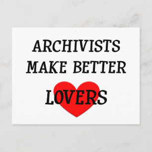 Carte Postale Les archivistes font de meilleurs amoureux